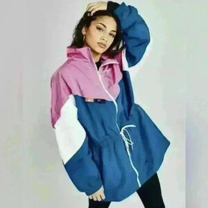 NIKE WOMEN'S ICON CLASH COLOR BLOCK TRACK JACKET “RARE VINTAGE”  SIZE XS